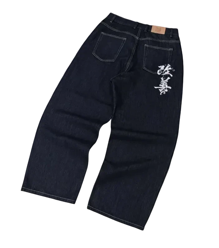 Spodnie Patchwork Y2K Denim