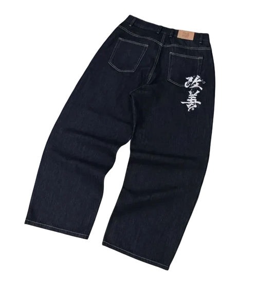 Spodnie Patchwork Y2K Denim
