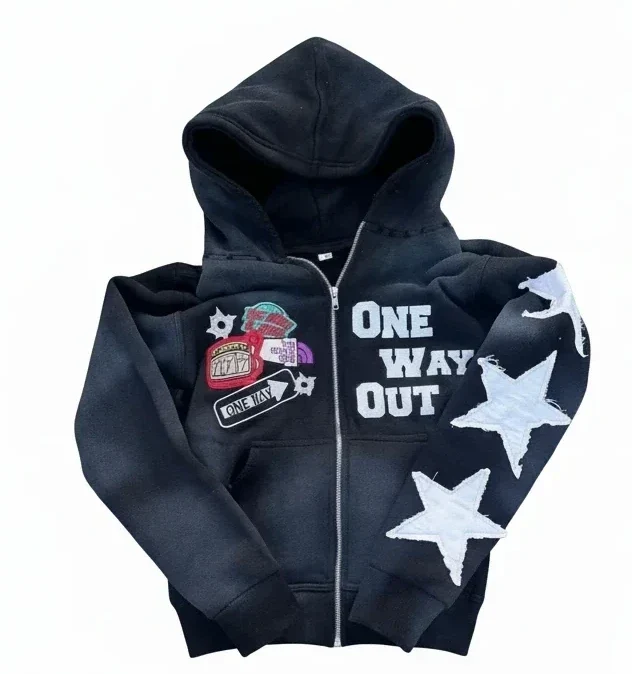 Bluza Y2K Star Zip-Up