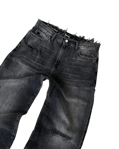 Baggy Jeansy z przetarciami