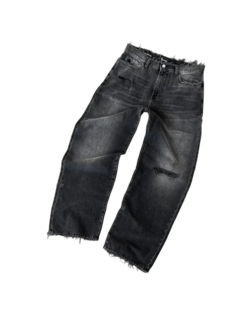 Baggy Jeansy z przetarciami