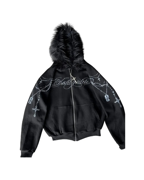 Bluza z odpinanym futerkiem