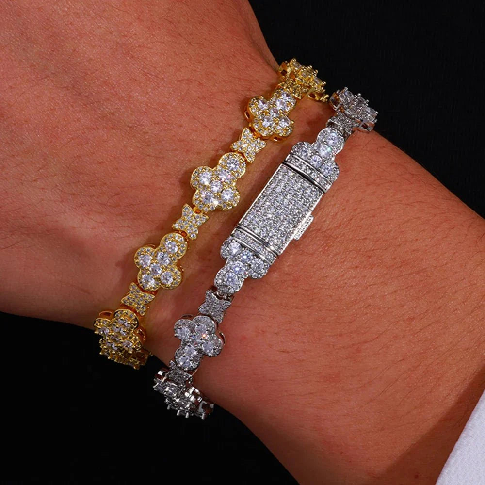 Bransoletka Krzyżowa Iced Out